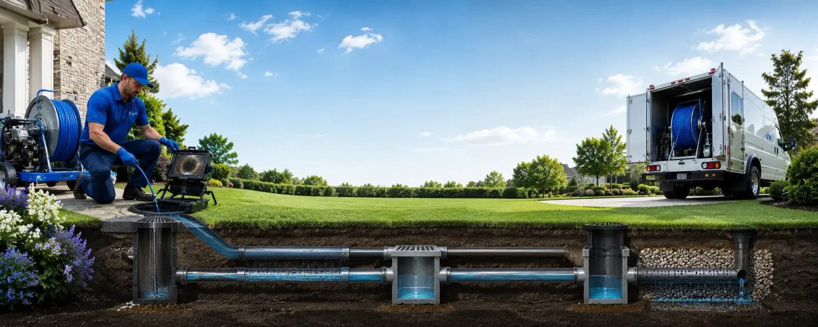 Outdoor drain cleaning information for Thurmond, NC